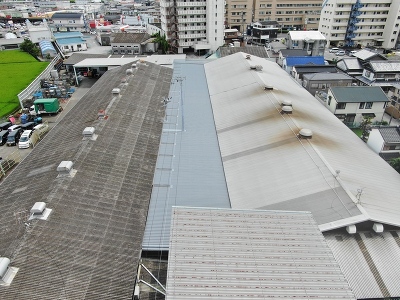 暑さに困る工場屋根の遮熱改修工事