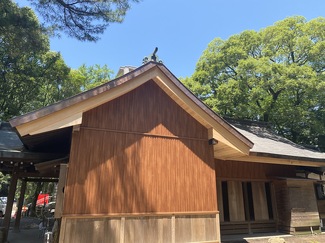 神社の銅板屋根修復工事