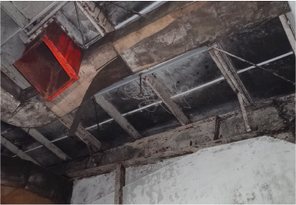 建物の老朽化進行