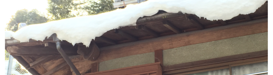 雪が積もった屋根